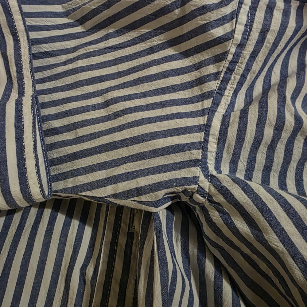 Madewell Blue and White Striped Button-Down Shirt - Picture 7 of 10